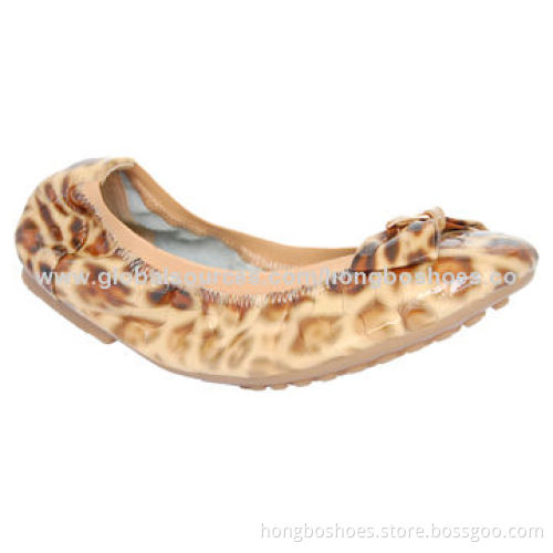 Women's Dress Flat Footwear/Shoe, Genuine Leather Bow Upper, Comfortable Insole and Sole, Round ToeNew